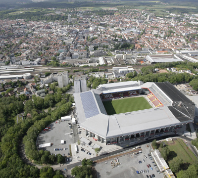 Aerial shot of the Fritz Walter Stadium