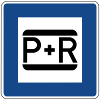 Das Park and Ride Straßenschild.