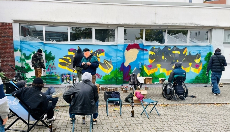 Hier entsteht das neue Graffiti am Jugendhaus.  © Stadt Kaiserslautern  