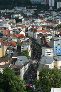 Die Laufstrecke von oben