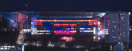 Lichtkunst am Fritz-Walter-Stadion. © Stadt Kaiserslautern