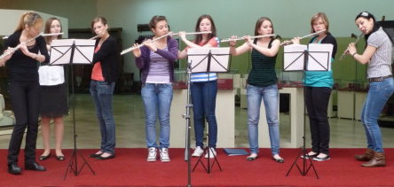 Gemeinsamer Flötenensemble-Auftritt der Musikschulen Emmerich-Smola und Banja Luka 