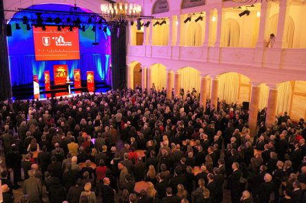 Blick in die gut besuchte Fruchthalle beim Neujahrsempfang 2013 Copyright © Stadt Kaiserslautern