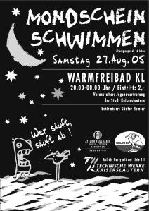 Plakat Mondscheinschwimmen © Stadt Kaiserslautern