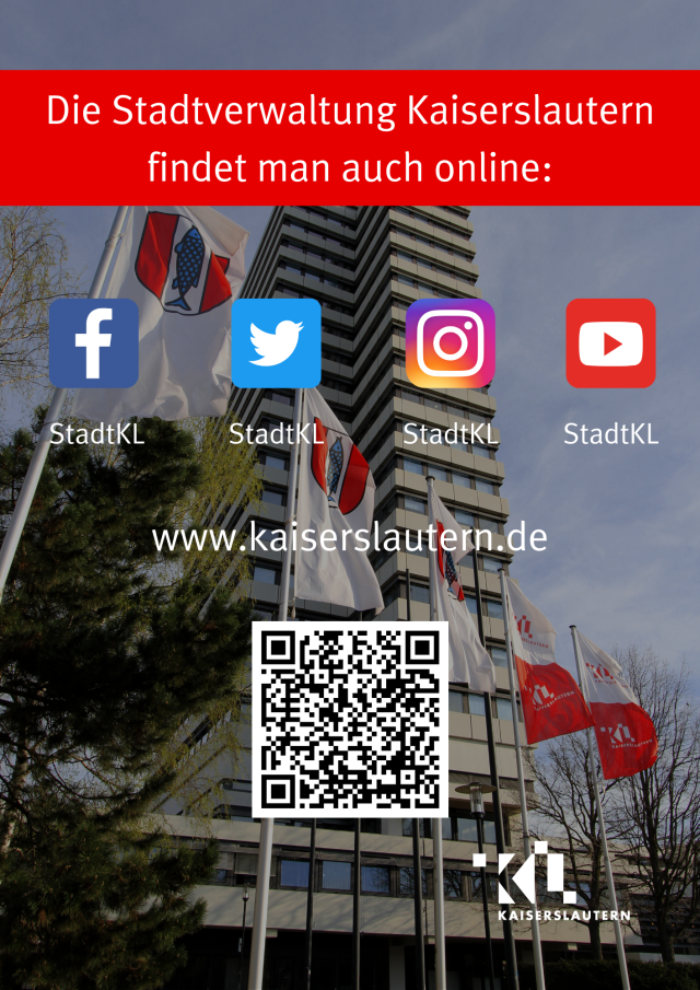 Hier ist eine Anzeige über den Online-Auftritt der Stadtverwaltung zu sehen. © Stadt Kaiserslautern