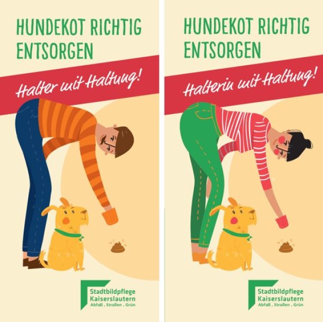 Flyer zur Entsorgung von Hundekot. © Stadtbildpflege Kaiserslautern