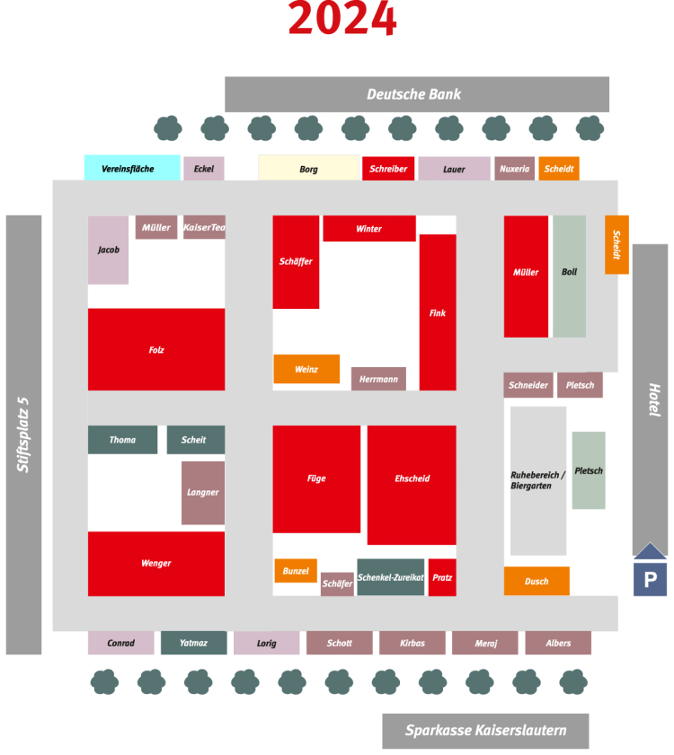 Wochenmarkt Plan © Stadt Kaiserslautern