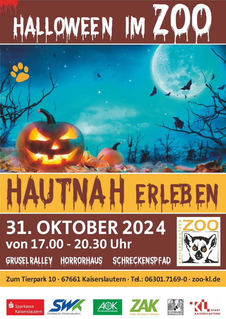 Das Plakat zu Halloween im Zoo 2024. © Zoo Kaiserslautern