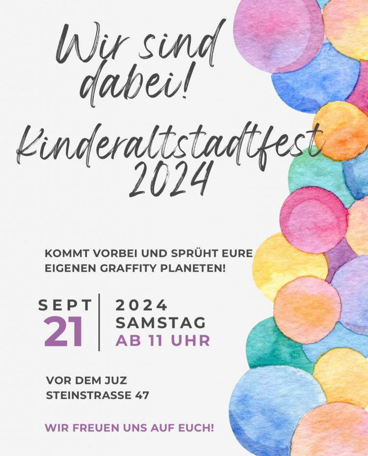 Das Plakat des Jugendparlaments zum Kinderaltstadtfest 2024 © JuPa