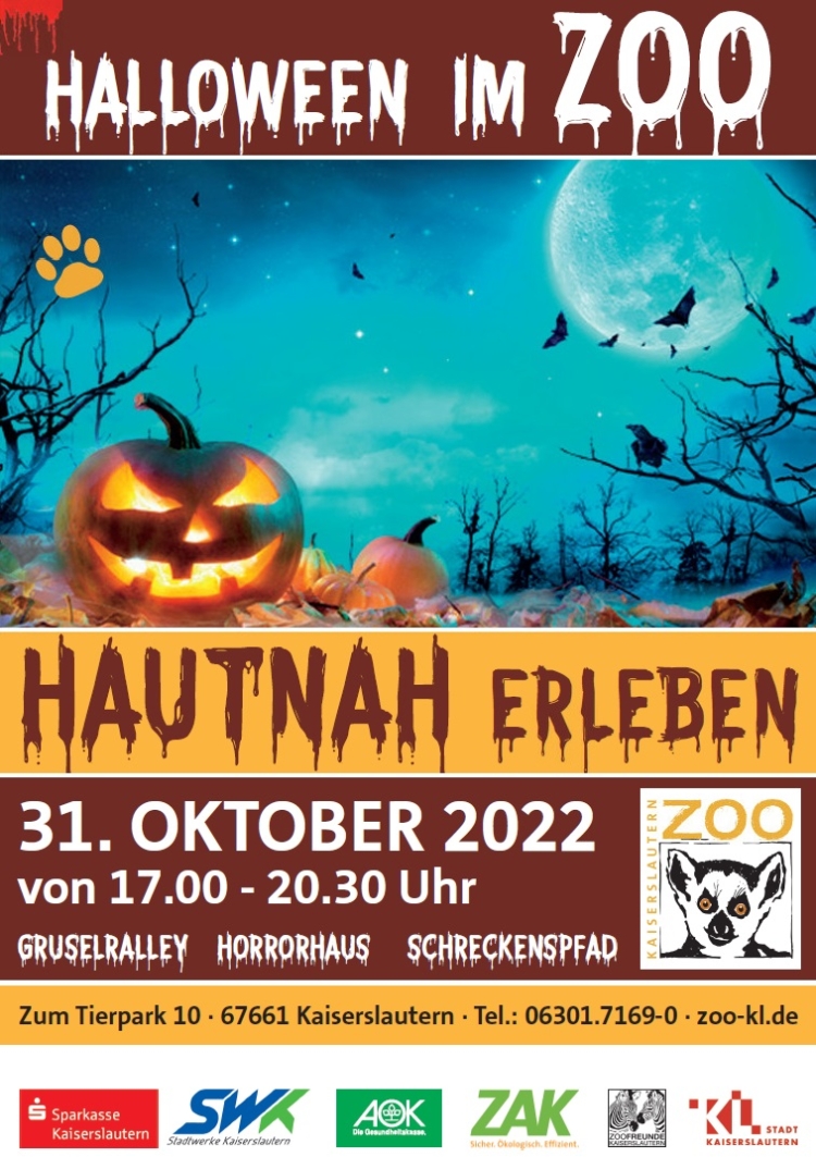 Plakat Halloween im Zoo. © Zoo Kaiserslautern