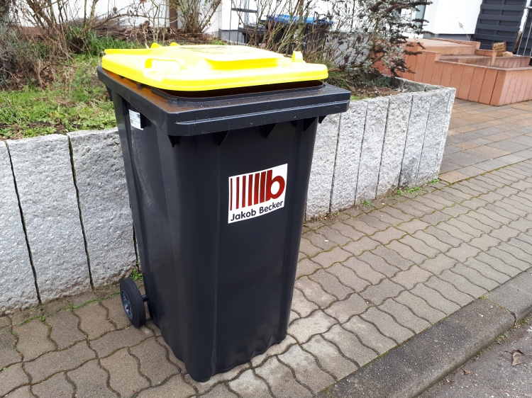 Eine gelbe Tonne © Stadtbildpflege Kaiserslautern