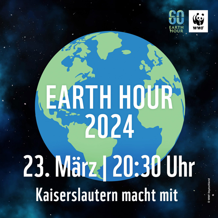 Kaiserslautern macht mit bei der Earth Hour 2024 © WWF/Stadt Kaiserslautern