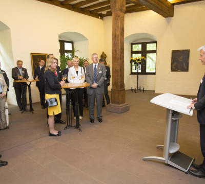 Während der OB-Rede im Pfalzgrafensaal. 