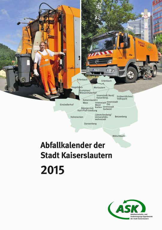 Das Cover des Abfallkalenders 2015 © ASK