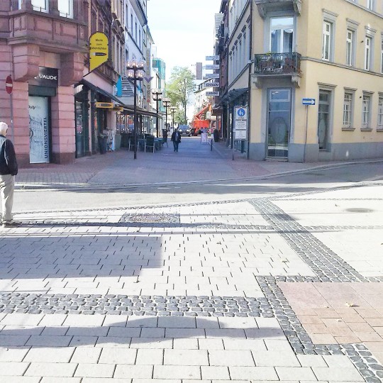 So sah der Übergang der Fußgängerzone vor der Baumaßnahme aus.