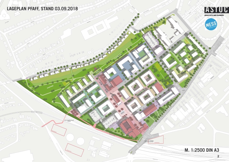 Bebauungsvorschlag für das ehemalige Pfaff-Gelände © Stadt Kaiserslautern / Astoc MESS