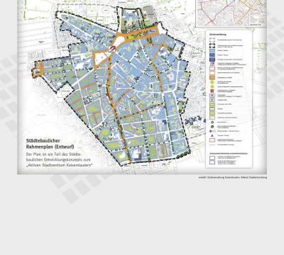 Der Plan des aktiven Stadtzentrums ist Teil des Städtebaulischen Entwicklungskonzept zum "Aktiven Stadtzentrum Kaiserslautern"