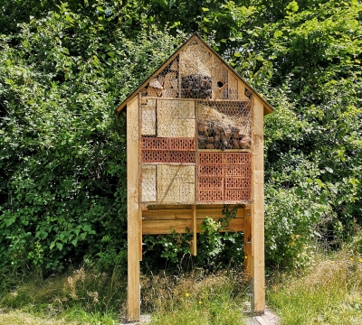 Insektenhotel nähe des Hauptfriedhofes.